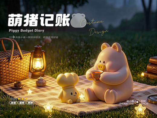 诸财小记|陪伴型IP【珠小诸&百财】的健康生活