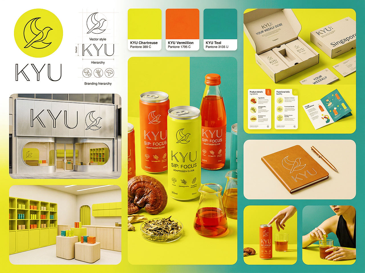 Up-Brands上游文传|KYU :草本饮料的几何诗意设计(图ZNDEwMzg5MTc2) - 包装 - 站酷设计师上游文创品牌设计原创素材 - 站酷ZCOOL