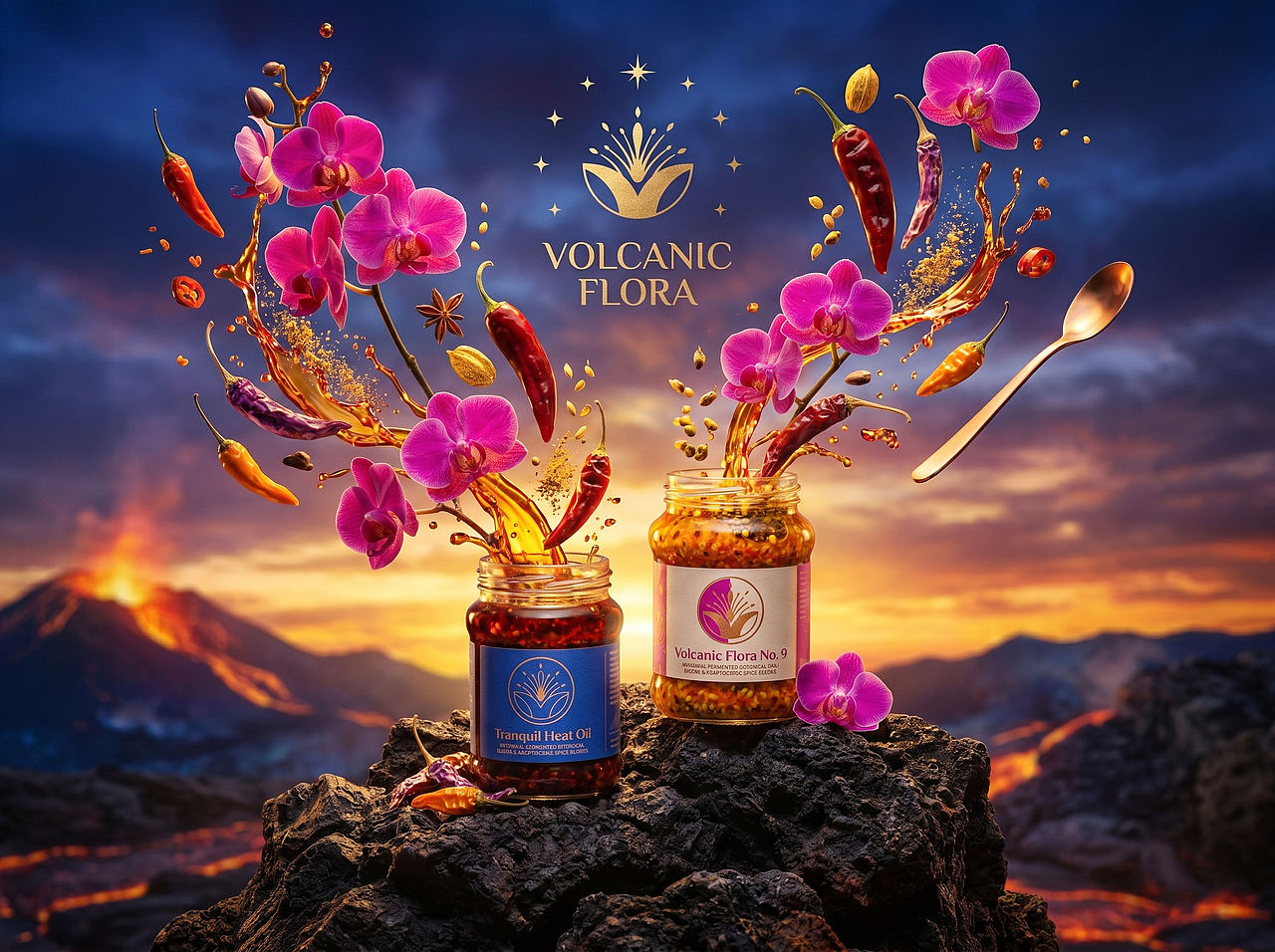 Up-Brands上游文传|VOLCANIC FLORA:辣酱的新表达方式(图ZNDEwMzkxMDQw) - 品牌 - 站酷设计师上游文创品牌设计原创素材 - 站酷ZCOOL