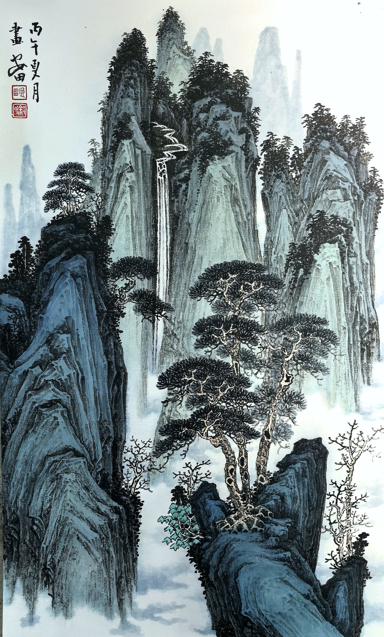 云溪奇峰(图ZNDEwMzkzMTI0) - 绘画 - 站酷设计师安田原创素材 - 站酷ZCOOL