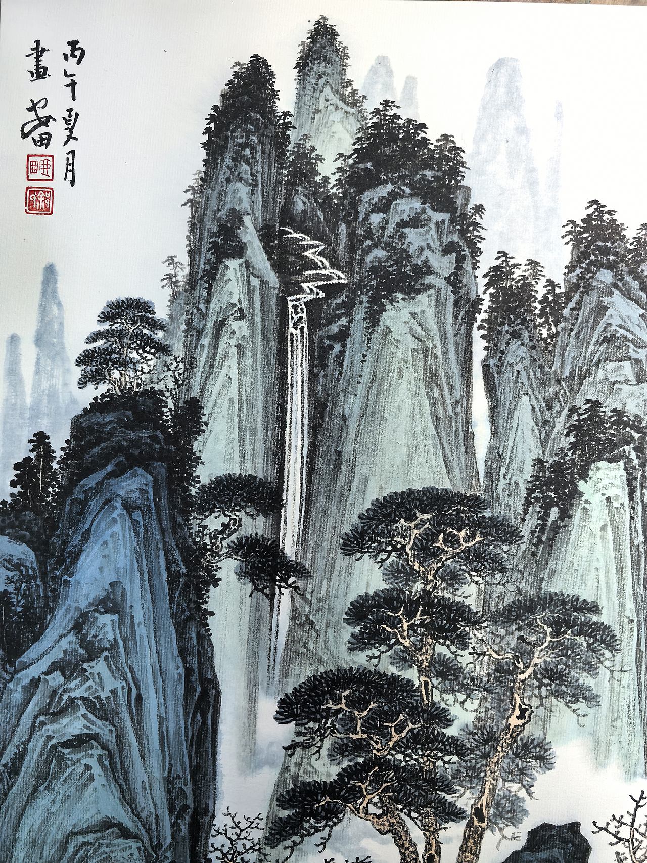 云溪奇峰(图ZNDEwMzkzMTI4) - 绘画 - 站酷设计师安田原创素材 - 站酷ZCOOL