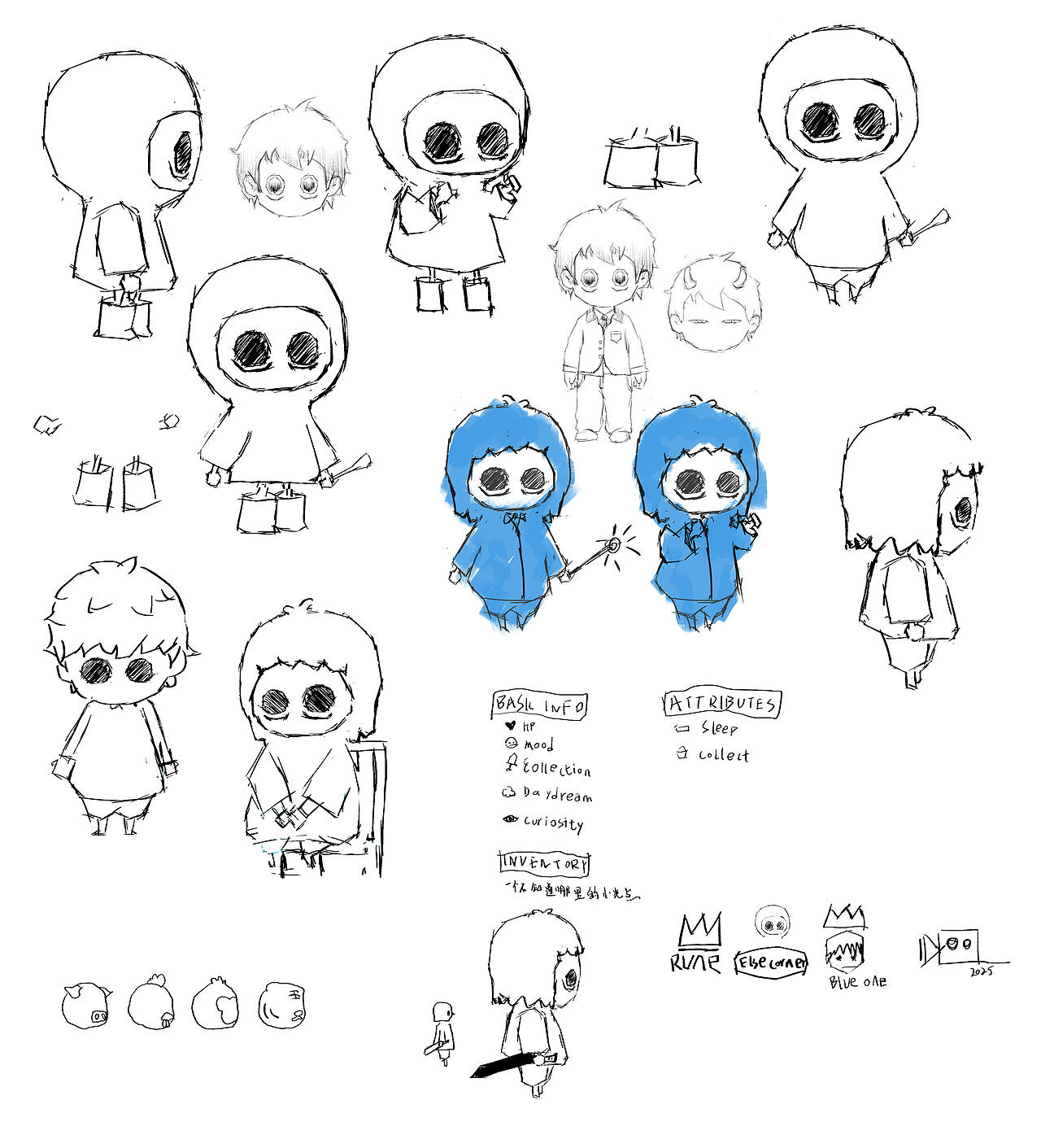 The Blue One｜一个关于“寻找”的角色视觉实验（图ZNDEwNDAwOTgw） - 商业插画 - 站酷设计师蓝脑袋原创素材 - 站酷ZCOOL