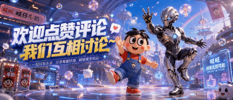 旺仔牛奶 × AIGC｜未来文明中的童年记忆（图ZNDEwNDA3NzIw） - AI作品 - 站酷设计师钰欣1原创素材 - 站酷ZCOOL