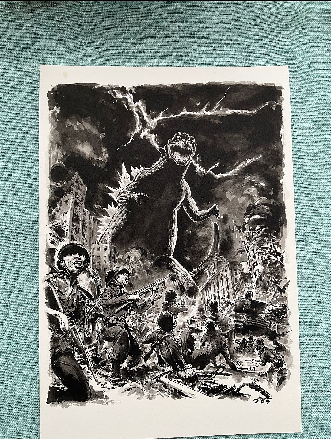 手绘，哥斯拉练习（图ZNDEwNDE3Mzky） - 新锐潮流插画 - 站酷设计师阿柒在画了原创素材 - 站酷ZCOOL