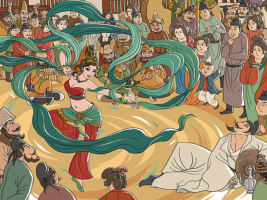 中国历史百科全书插画设计