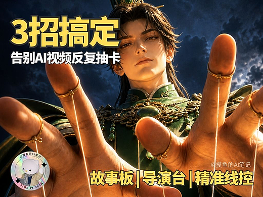 摸鱼AI | 告别反复抽卡🔥3招让你的AI视频更可控