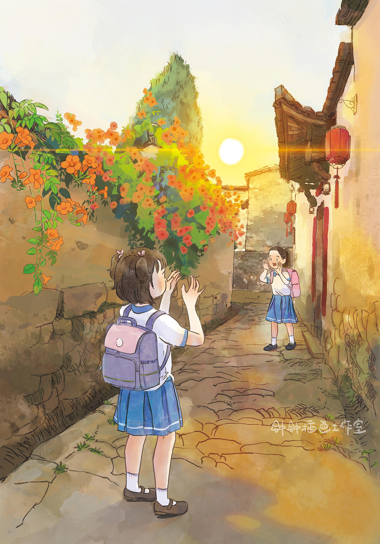童书插图｜桃花朵朵（已商用）（图ZNDEwNDU0MTQ4） - 儿童插画 - 站酷设计师钟钟插画工作室原创素材 - 站酷ZCOOL