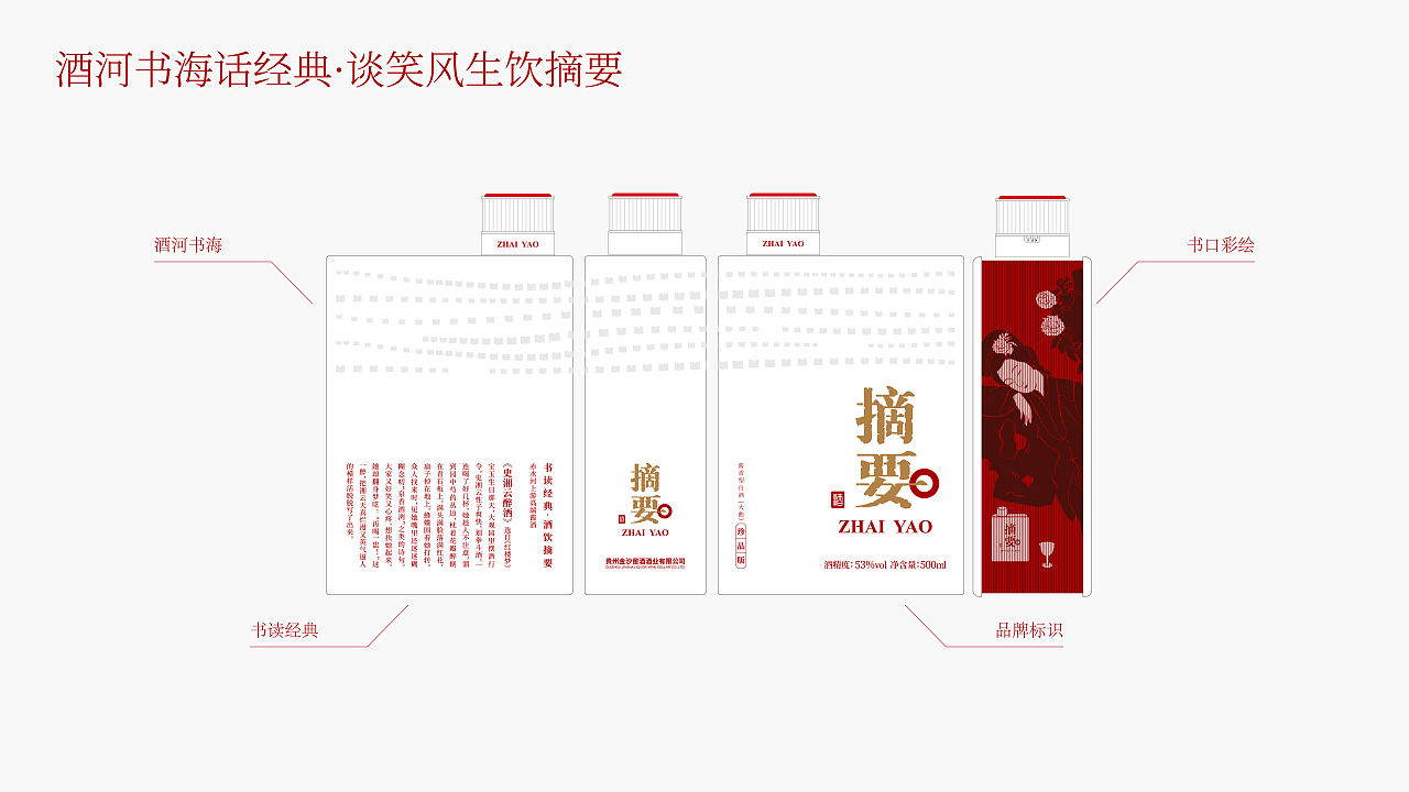 摘要酒包装设计-酒河书海话经典·谈笑风生饮摘要(图ZNDEwNDU2MjYw) - 产品 - 站酷设计师庄与设计原创素材 - 站酷ZCOOL