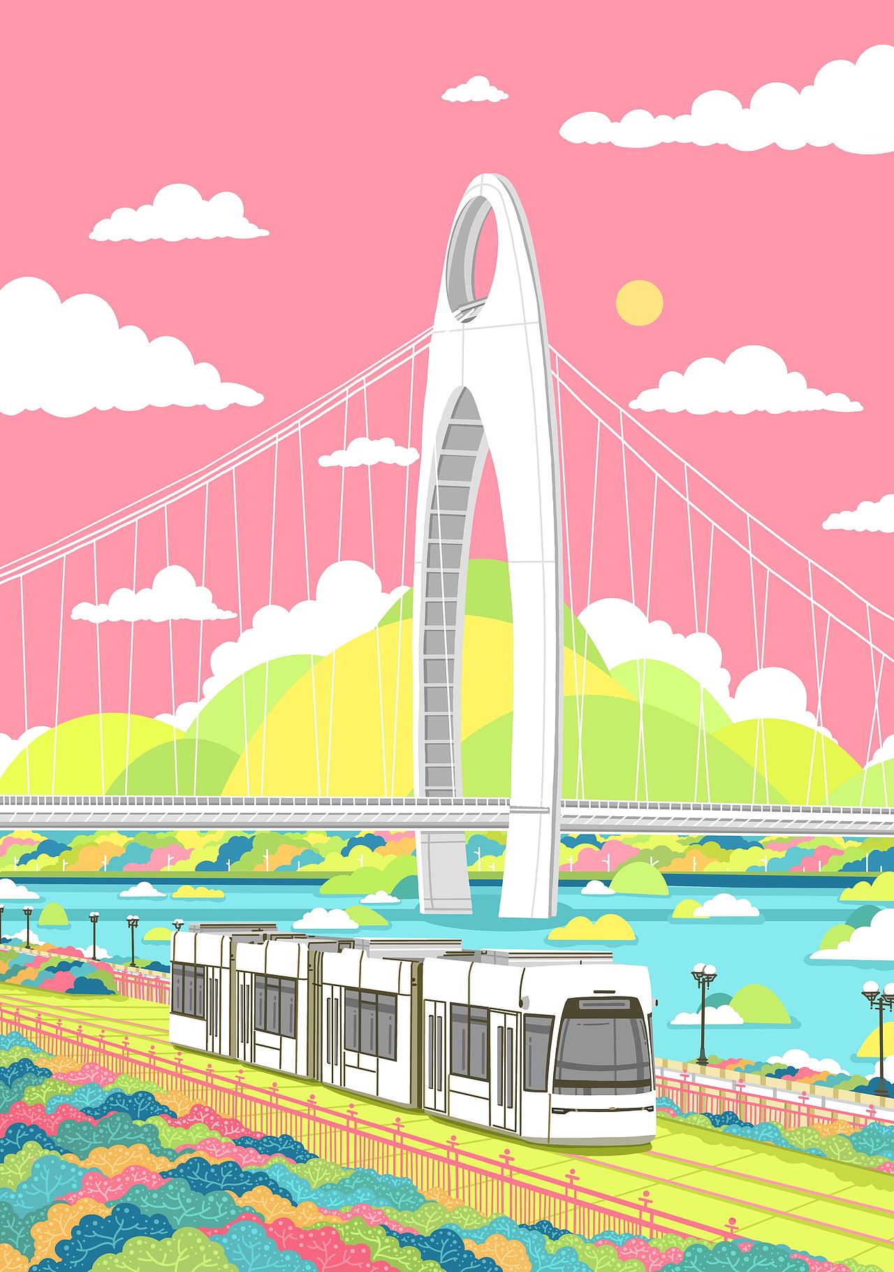 广州城市插画12画（图ZNDEwNDU4NjQ4） - 商业插画 - 站酷设计师黄胜福原创素材 - 站酷ZCOOL
