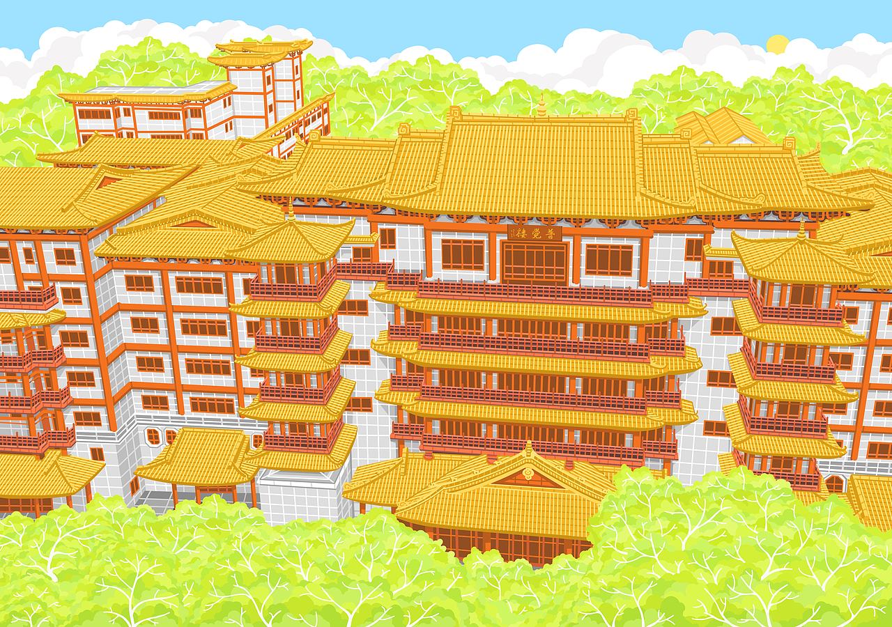 广州城市插画12画（图ZNDEwNDU4NjMy） - 商业插画 - 站酷设计师黄胜福原创素材 - 站酷ZCOOL