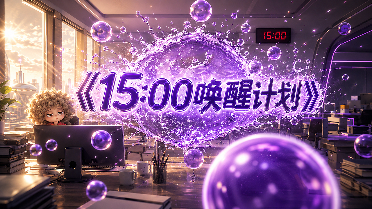 《15:00唤醒计划》|AIGC动画广告(图ZNDEwNDYyMTYw) - AI作品 - 站酷设计师子言sunshine原创素材 - 站酷ZCOOL