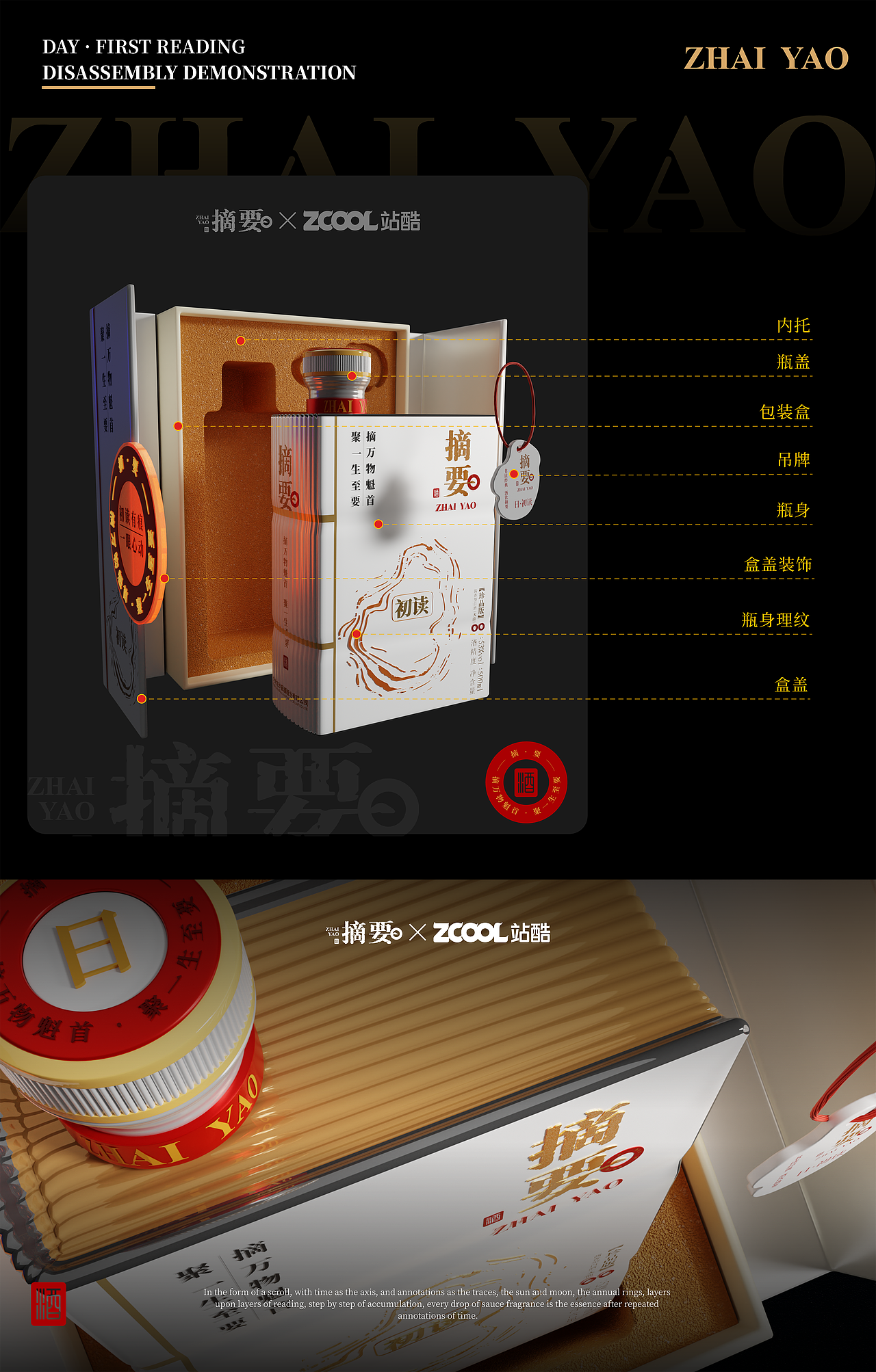 时间圈注｜摘要白酒包装设计（图ZNDEwNDYzMjk2） - 产品 - 站酷设计师设计狂魔画原创素材 - 站酷ZCOOL