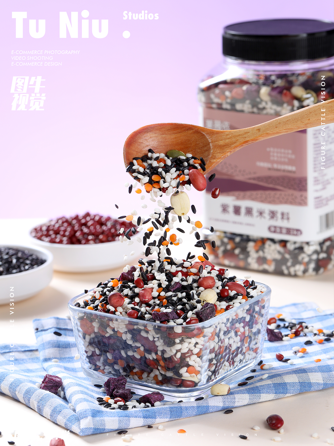 紫米粥｜郑州产品摄影｜食品拍摄｜图牛视觉｜粥（图ZNDEwNTIzOTI0） - 产品摄影 - 站酷设计师郑州本地产品拍摄原创素材 - 站酷ZCOOL