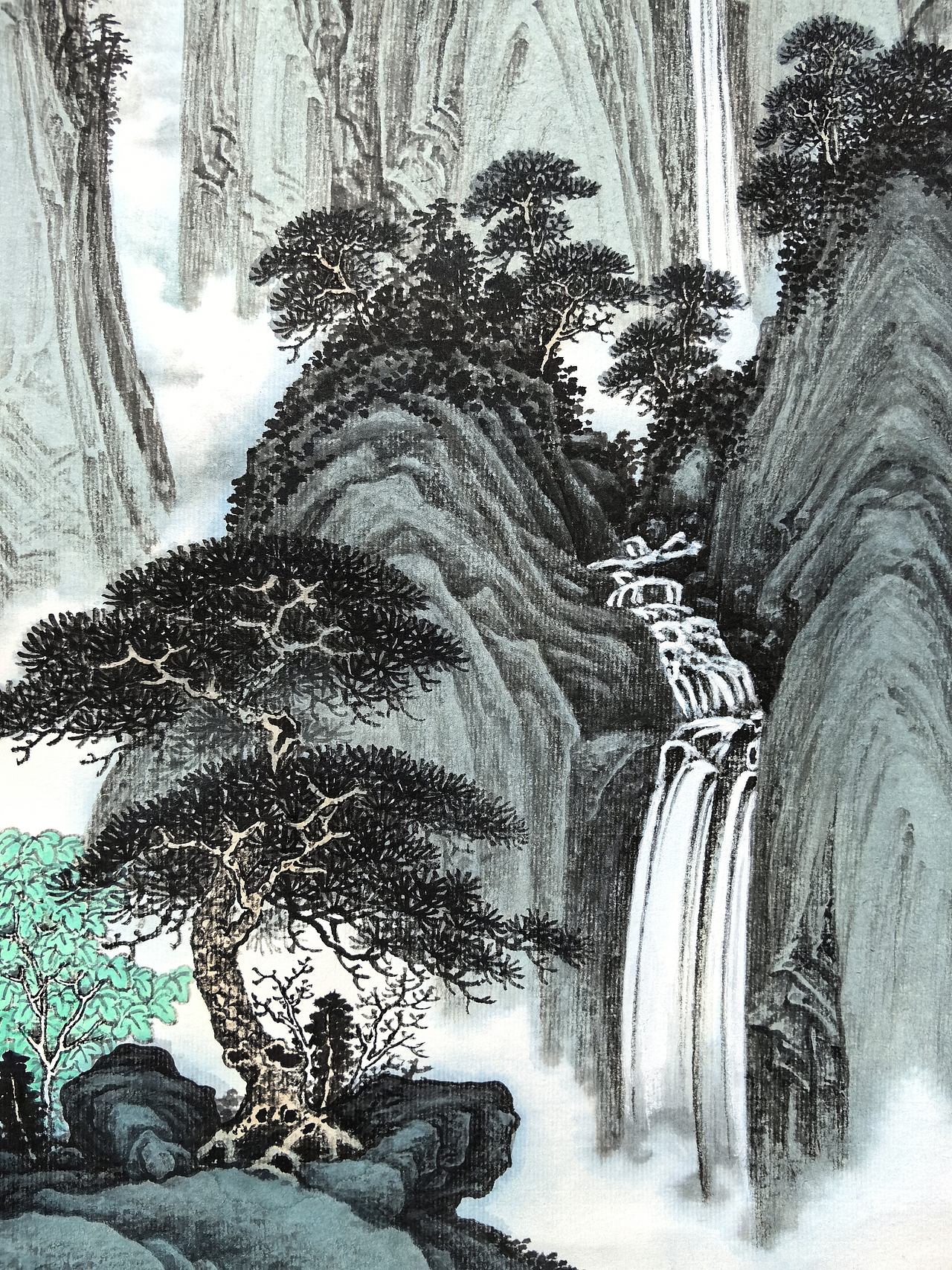 过雨听瀑(图ZNDEwNTMwNDY0) - 绘画 - 站酷设计师安田原创素材 - 站酷ZCOOL