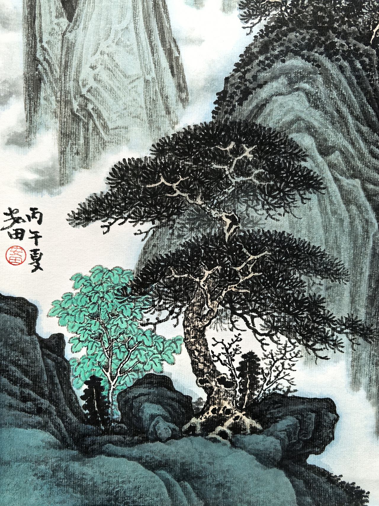 过雨听瀑(图ZNDEwNTMwNDcy) - 绘画 - 站酷设计师安田原创素材 - 站酷ZCOOL