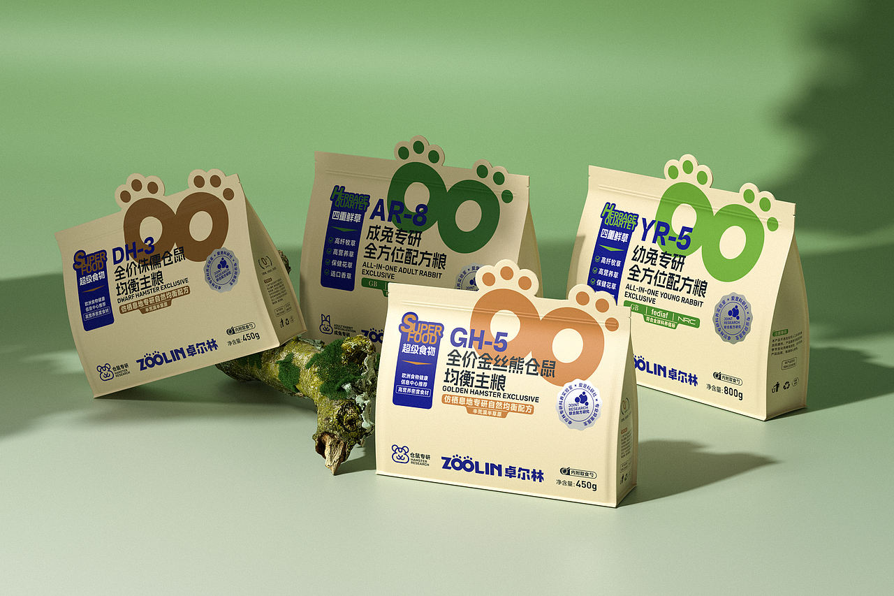 包装设计 | 卓尔林 | 小宠（兔粮/鼠粮）主粮包装设计（图ZNDEwNTUxMTI4） - 包装 - 站酷设计师吴志杰_zj原创素材 - 站酷ZCOOL
