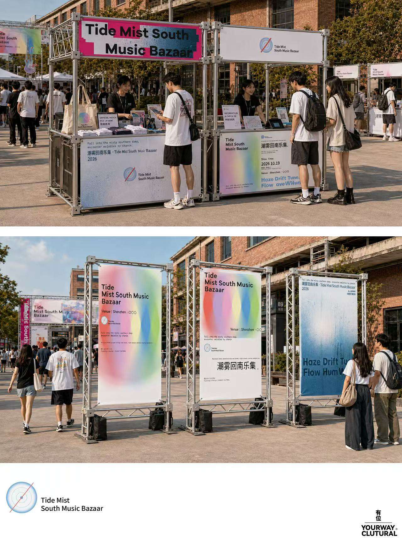 潮雾回南乐集 · 音乐市集视觉全案🎵🎵（图ZNDEwNTU1Njky） - 展陈设计 - 站酷设计师有位设计工作室原创素材 - 站酷ZCOOL