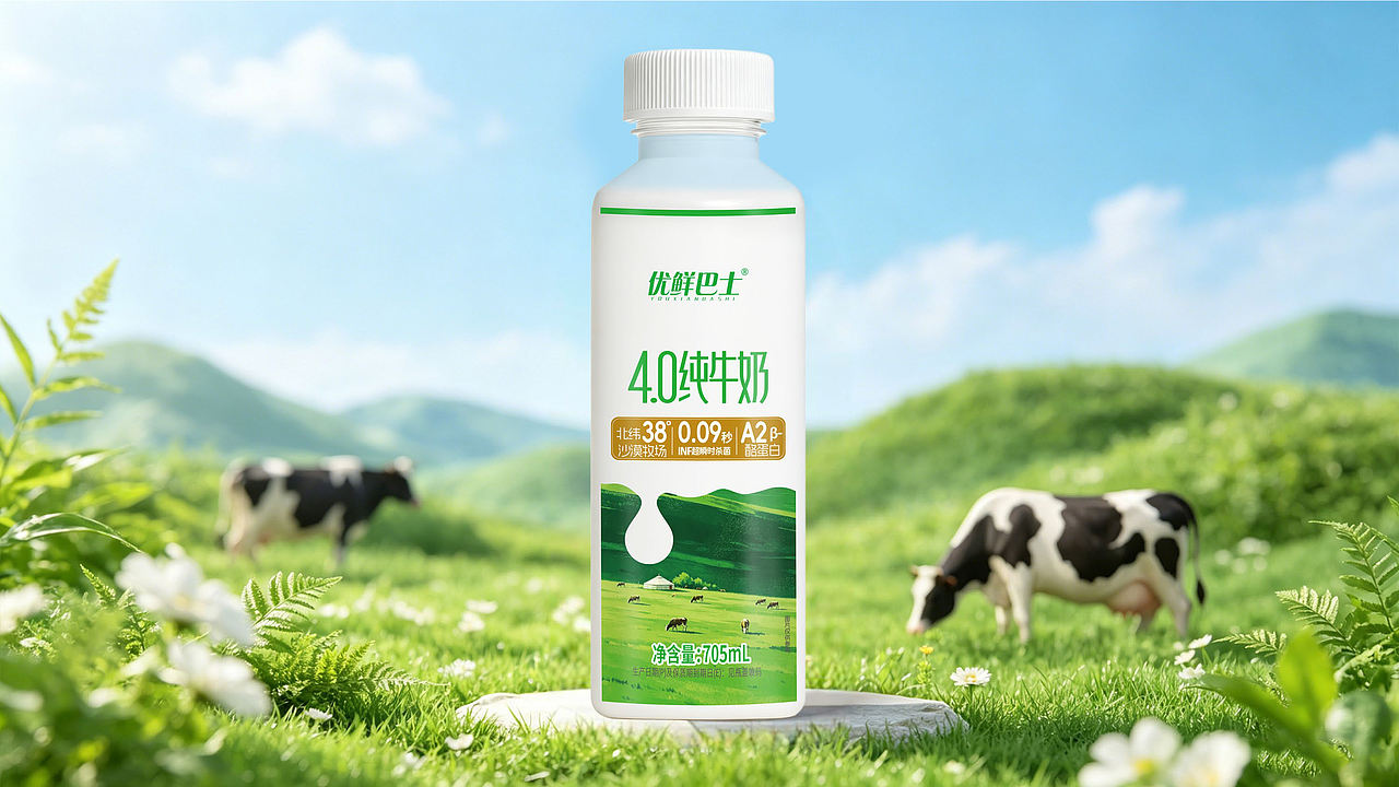 优鲜巴士纯牛奶包装升级策划设计(图ZNDEwNTU2OTky) - 品牌 - 站酷设计师虎派品牌策划原创素材 - 站酷ZCOOL