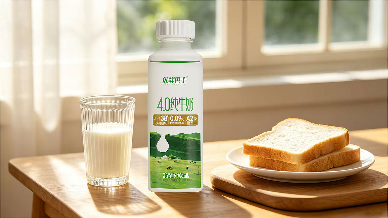 优鲜巴士纯牛奶包装升级策划设计(图ZNDEwNTU3MDA4) - 品牌 - 站酷设计师虎派品牌策划原创素材 - 站酷ZCOOL