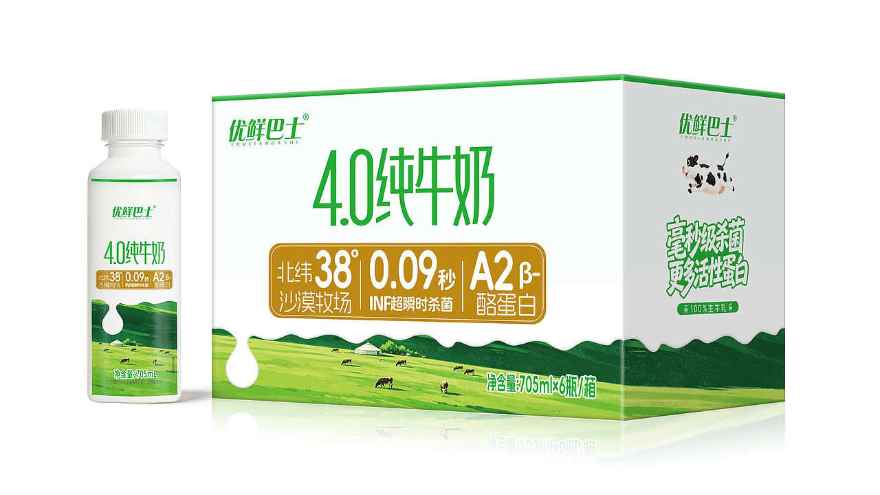 优鲜巴士纯牛奶包装升级策划设计(图ZNDEwNTU3MDIw) - 品牌 - 站酷设计师虎派品牌策划原创素材 - 站酷ZCOOL