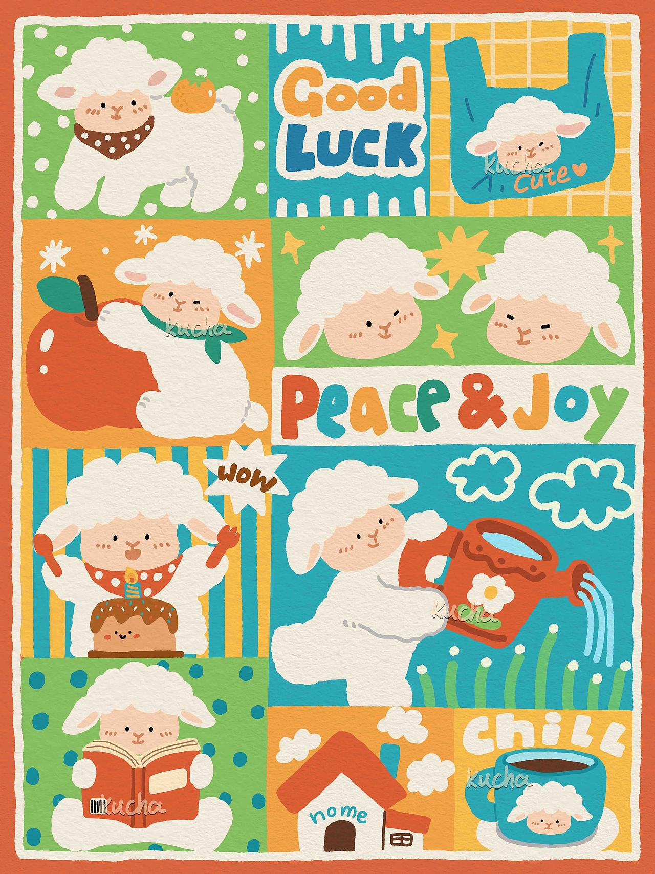 19-咩有烦恼-20260805（图ZNDEwNTY1MDE2） - 商业插画 - 站酷设计师小短腿kingbaby原创素材 - 站酷ZCOOL