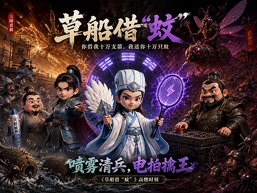 草船借“蚊”丨 AIGC传统叙事的幻想化重构