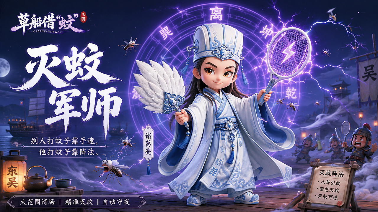 草船借“蚊”丨 AIGC传统叙事的幻想化重构(图ZNDEwNTY1NjY0) - AI作品 - 站酷设计师子言sunshine原创素材 - 站酷ZCOOL