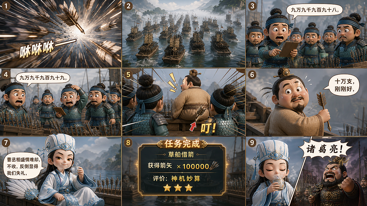 草船借“蚊”丨 AIGC传统叙事的幻想化重构(图ZNDEwNTY2OTM2) - AI作品 - 站酷设计师子言sunshine原创素材 - 站酷ZCOOL