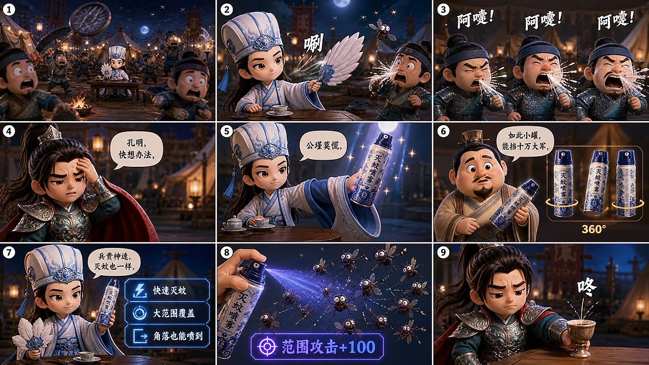 草船借“蚊”丨 AIGC传统叙事的幻想化重构(图ZNDEwNTY2OTUy) - AI作品 - 站酷设计师子言sunshine原创素材 - 站酷ZCOOL