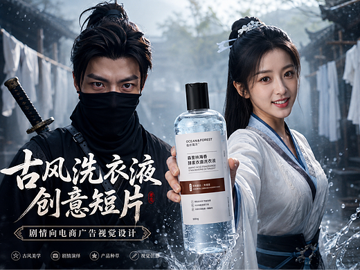 AI短剧带货创意视频 X 洗衣液