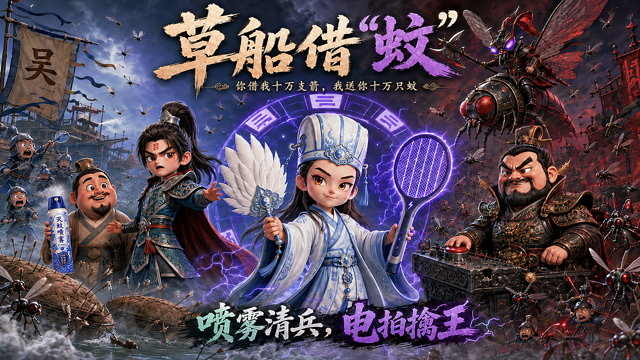 草船借“蚊”丨 AIGC传统叙事的幻想化重构(图ZNDEwNTcyNTY4) - AI作品 - 站酷设计师子言sunshine原创素材 - 站酷ZCOOL