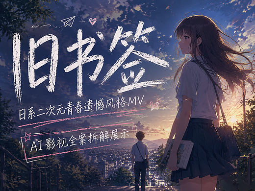 《旧书签》二次元青春遗憾 ·AIGC · MV· 全案创作