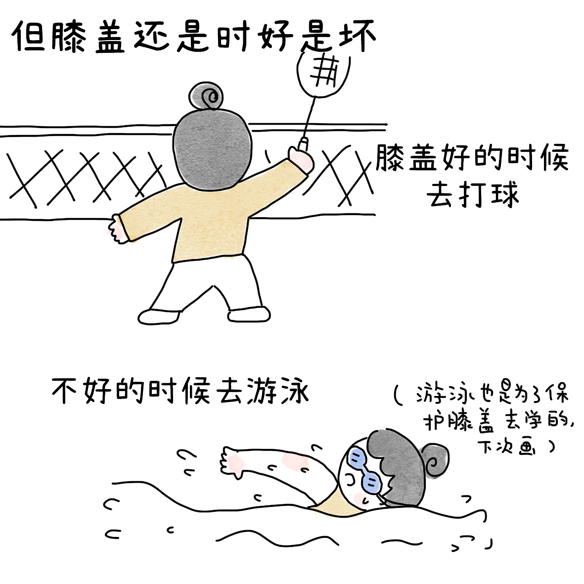 羽球人的膝痛康复之路4（图ZNDEwNjA0Nzc2） - 短篇/格漫 - 站酷设计师小明的小漫画原创素材 - 站酷ZCOOL