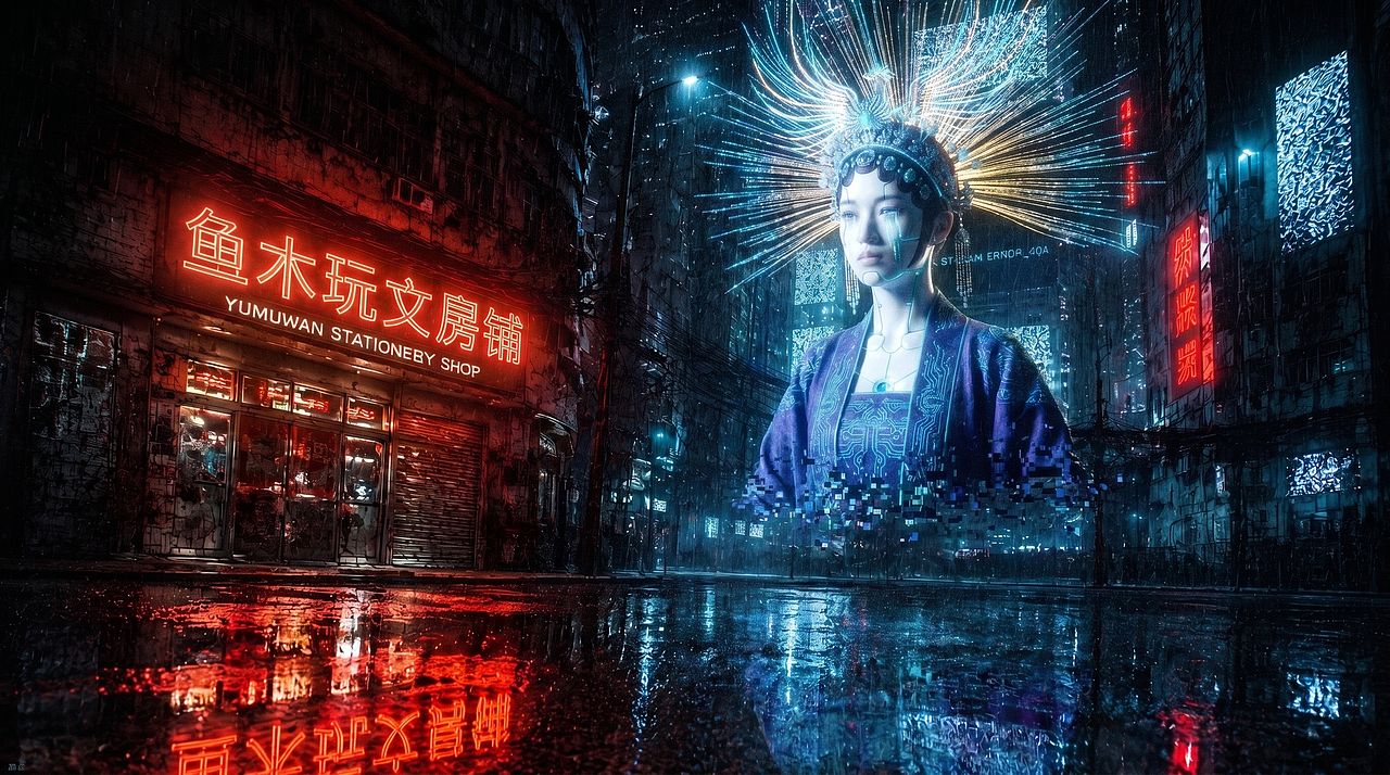 用AI做了一支赛博武侠MV,结果比预想的更奇怪(图ZNDEwNjE4ODQ4) - MV - 站酷设计师鱼不我原创素材 - 站酷ZCOOL
