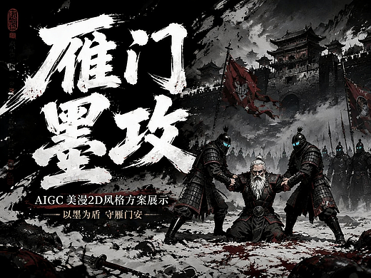 AIGC 美漫2D风格 《雁门・墨攻》| 全案展示