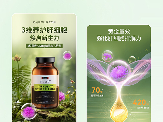 奶蓟草净肝片详情页