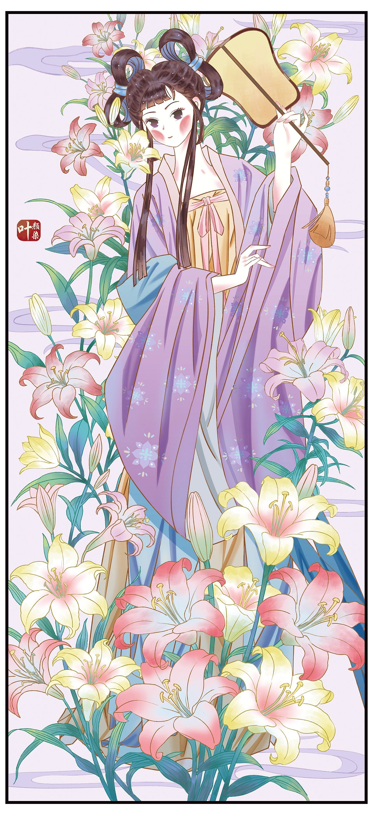 十二花神——百合（图ZNDEwNjMyODk2） - 绘本 - 站酷设计师叶颜染原创素材 - 站酷ZCOOL