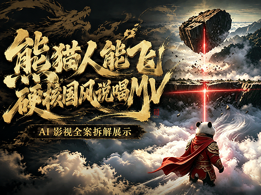 《熊猫人能飞》中国人能飞·AIGC MV 全案作品集