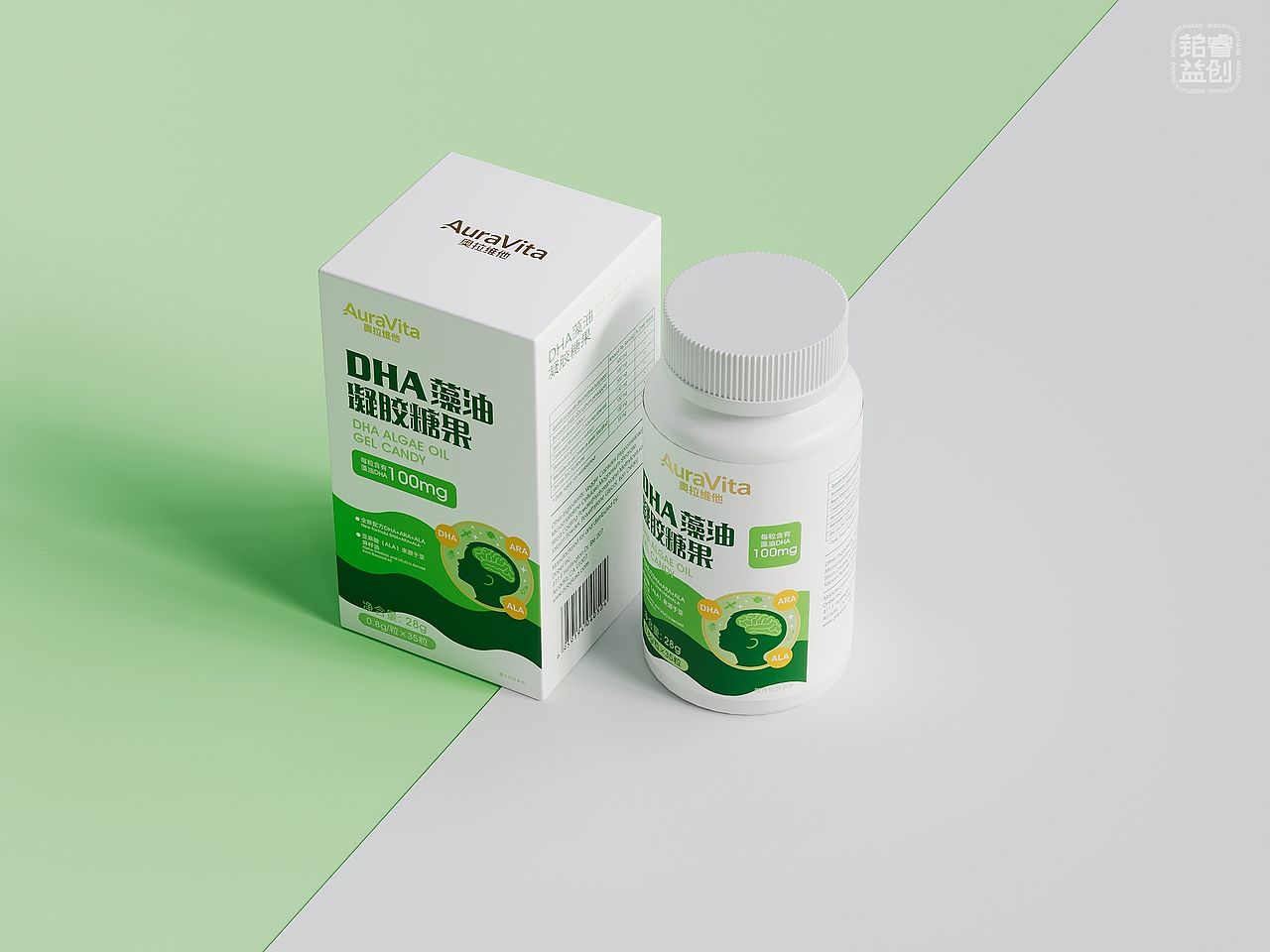 DHA藻油凝胶糖果包装设计保健食品包装设计 | 铭睿益创（图ZNDEwNjQzODg0） - 包装 - 站酷设计师刘益铭原创素材 - 站酷ZCOOL