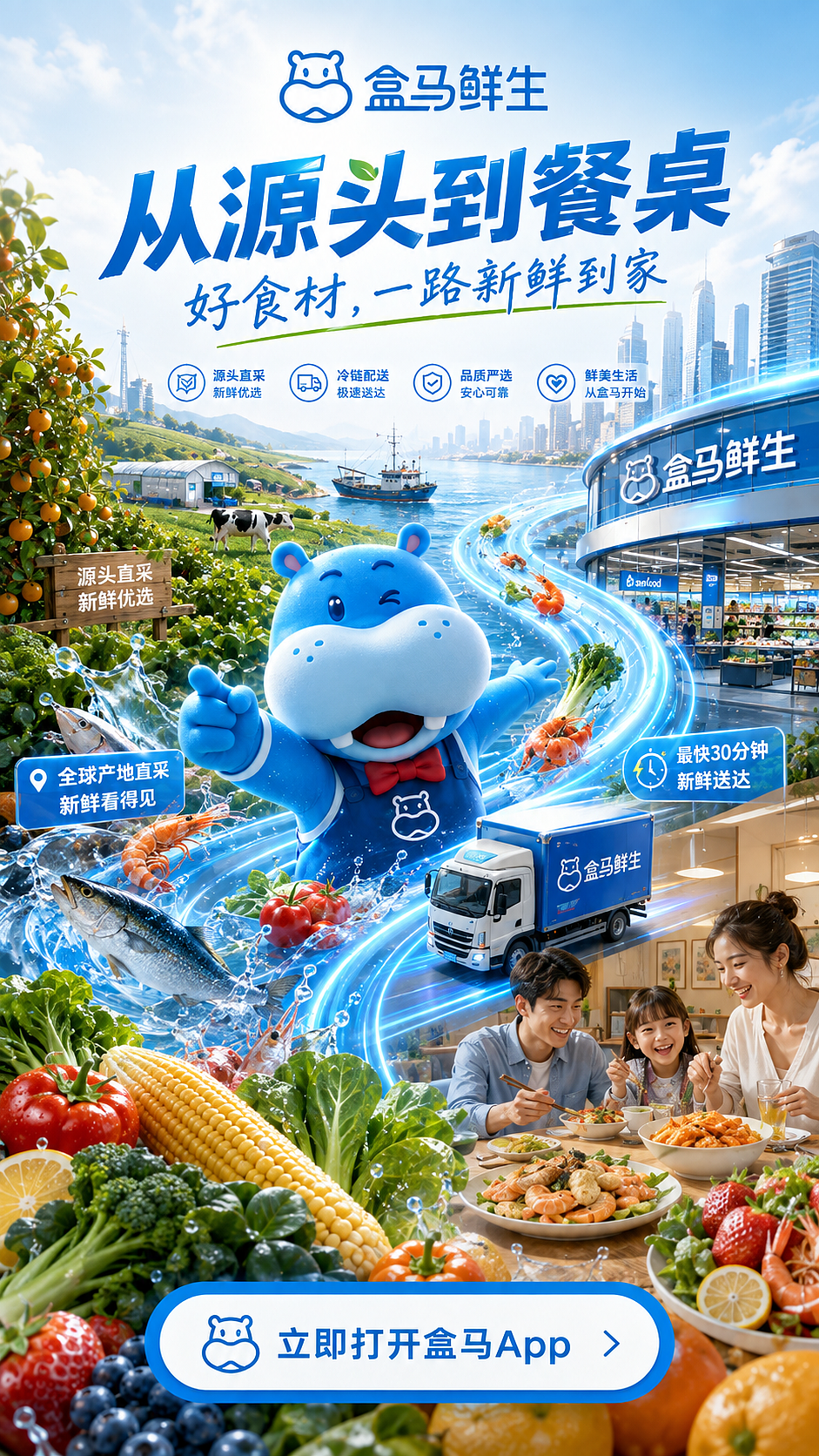 盒马鲜生｜品牌主视觉 & APP开屏设计-ai设计（图ZNDEwNjQ4MzYw） - AI作品 - 站酷设计师皮耶罗菲斯塔伽原创素材 - 站酷ZCOOL
