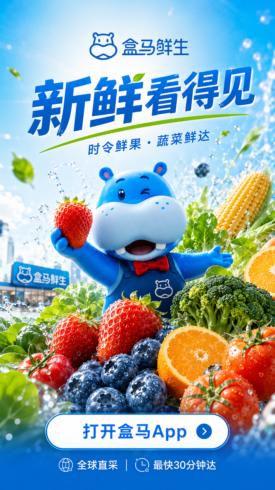 盒马鲜生｜品牌主视觉 & APP开屏设计-ai设计（图ZNDEwNjQ4NDY0） - AI作品 - 站酷设计师皮耶罗菲斯塔伽原创素材 - 站酷ZCOOL