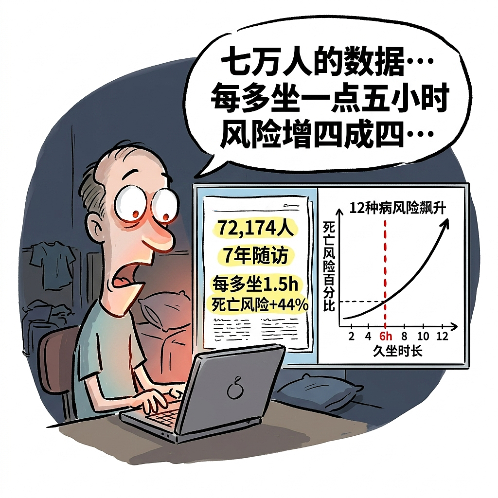 世卫警告:久坐危害仅次于吸烟!但每天9000步能救回来(图ZNDEwNjYwODA4) - 中/长篇漫画 - 站酷设计师huashuoshi原创素材 - 站酷ZCOOL
