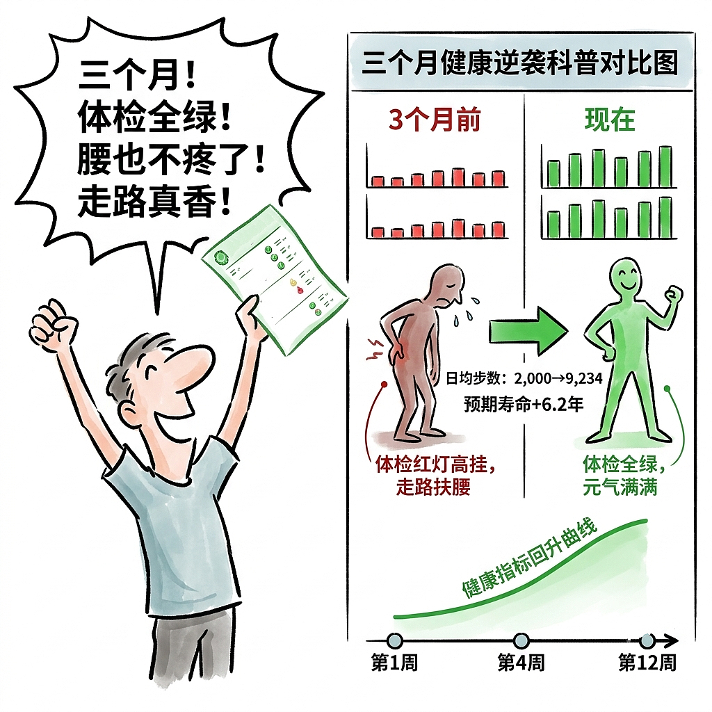 世卫警告:久坐危害仅次于吸烟!但每天9000步能救回来(图ZNDEwNjYwODI0) - 中/长篇漫画 - 站酷设计师huashuoshi原创素材 - 站酷ZCOOL