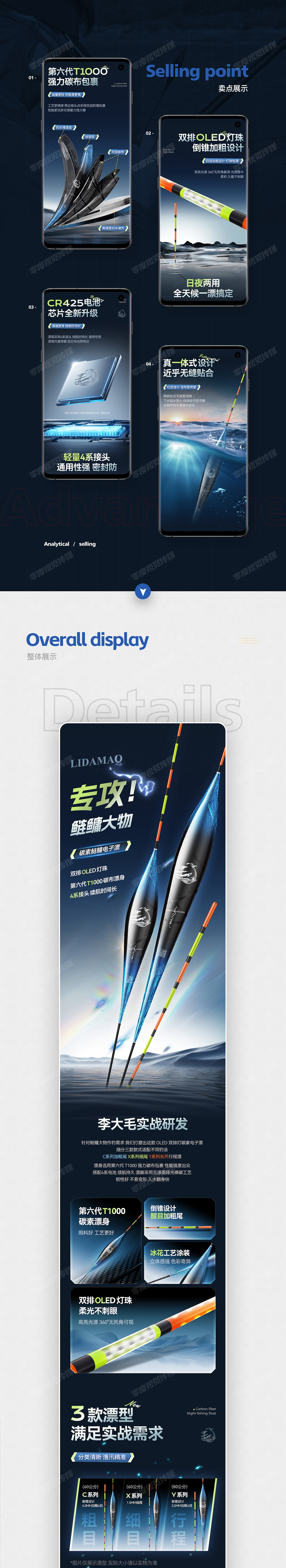 渔具户外用品 鱼漂夜光漂电商详情页展示(图ZNDEwNjc0ODQ4) - 电商 - 站酷设计师零度渔具视觉原创素材 - 站酷ZCOOL