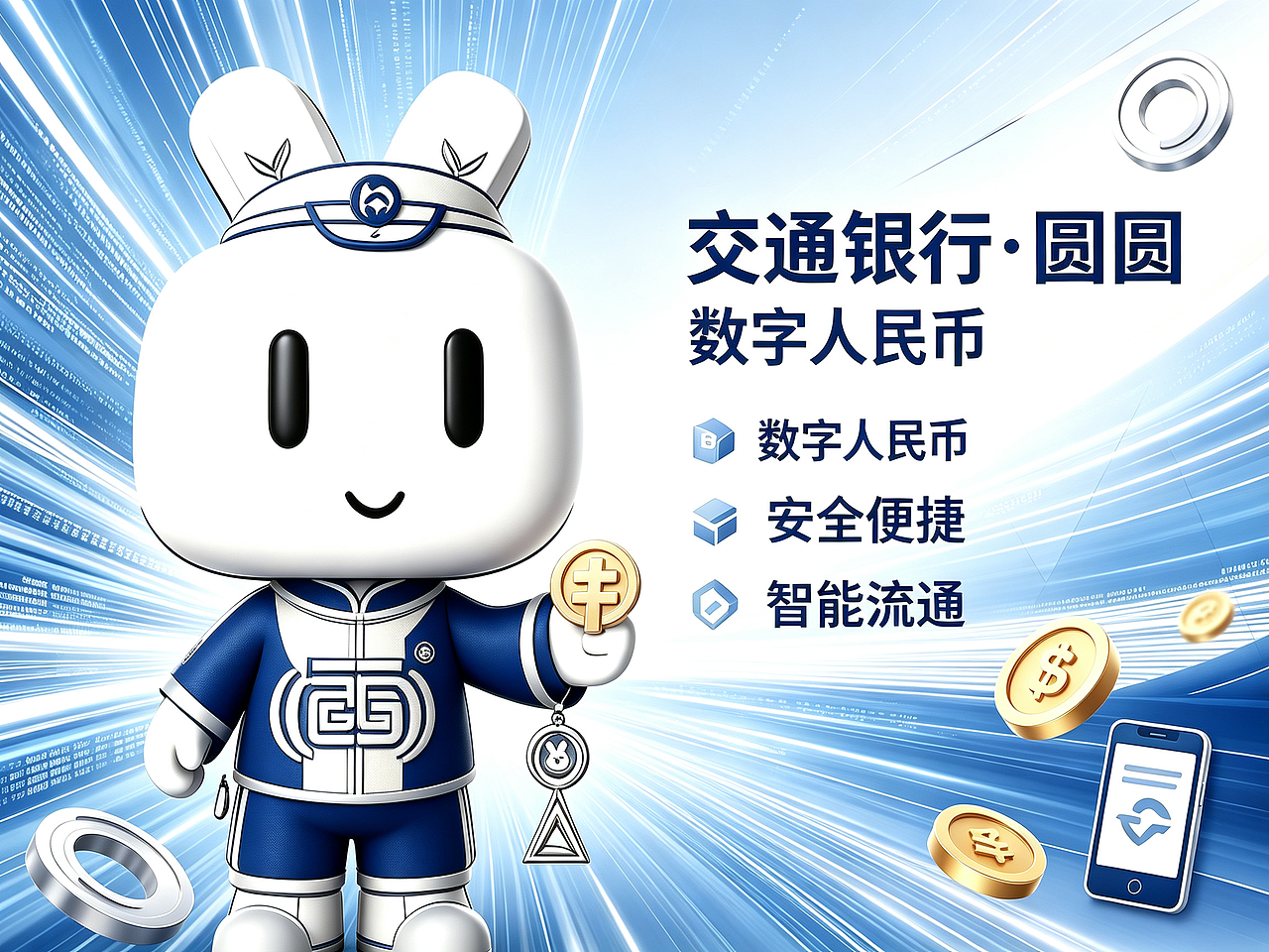 数通百业·圆启融通——交通银行数字人民币吉祥物二创(图ZNDEwNjg2NTIw) - 宣传物料 - 站酷设计师IssueBeam原创素材 - 站酷ZCOOL