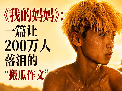 甘肃瓜地黄毛少年一篇《我的妈妈》，为什么看哭2亿网友？素材来源：丁一之旅