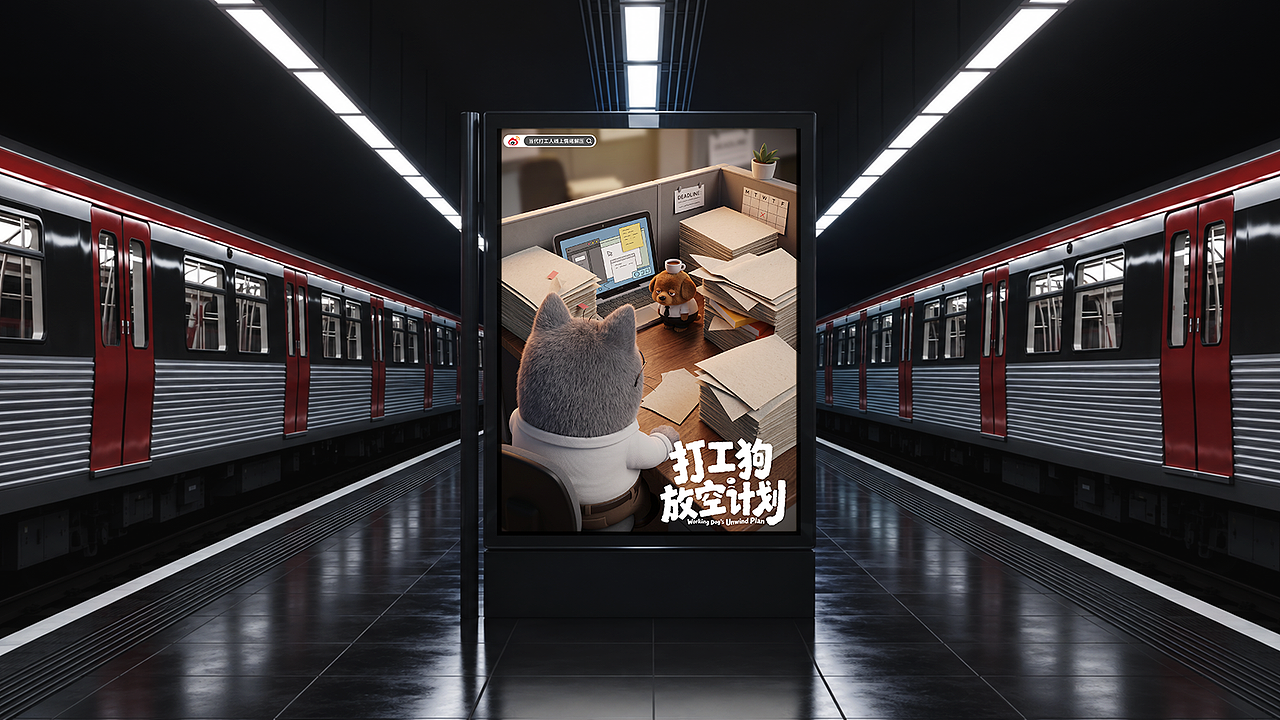 打工狗放空计划｜演绎当代打工人的精神状态（图ZNDEwNzAyNDgw） - 品牌 - 站酷设计师asach原创素材 - 站酷ZCOOL