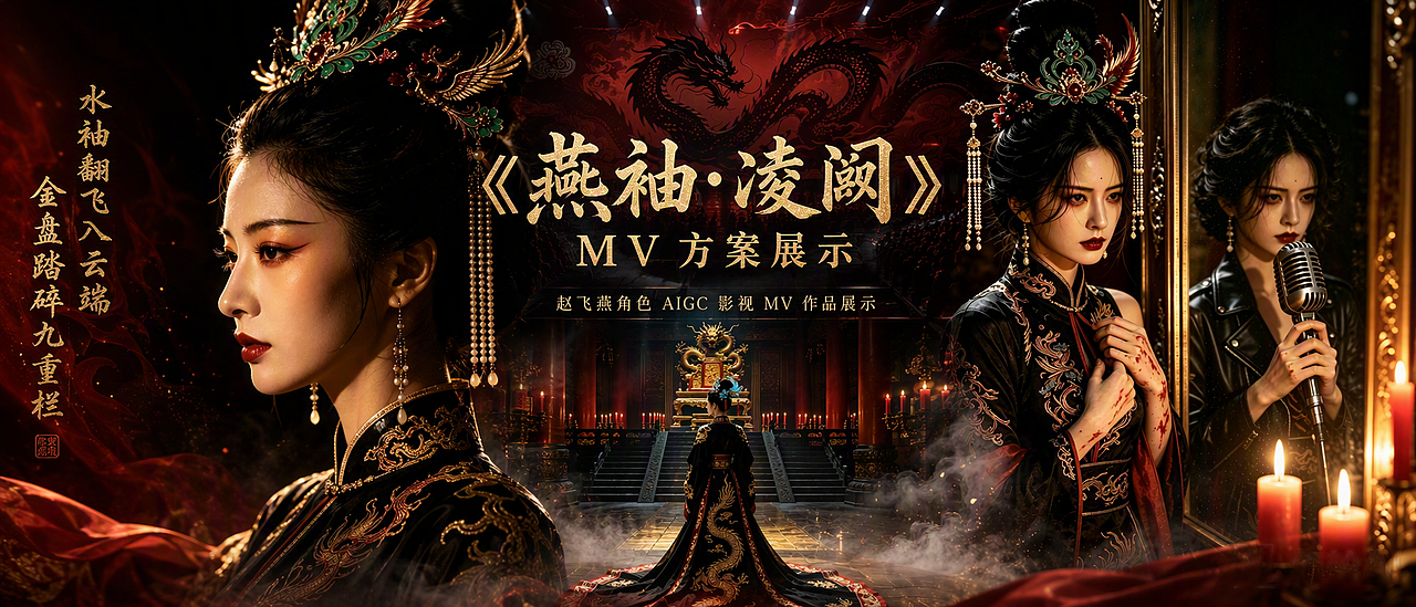 AIGC《燕袖·凌阙》MV 整体方案展示(图ZNDEwNzEzMzcy) - MV - 站酷设计师不吸蚊香原创素材 - 站酷ZCOOL