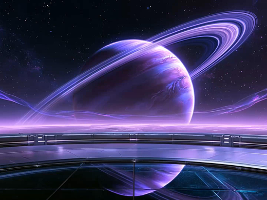 赛博科幻深空动态场景与概念构图
