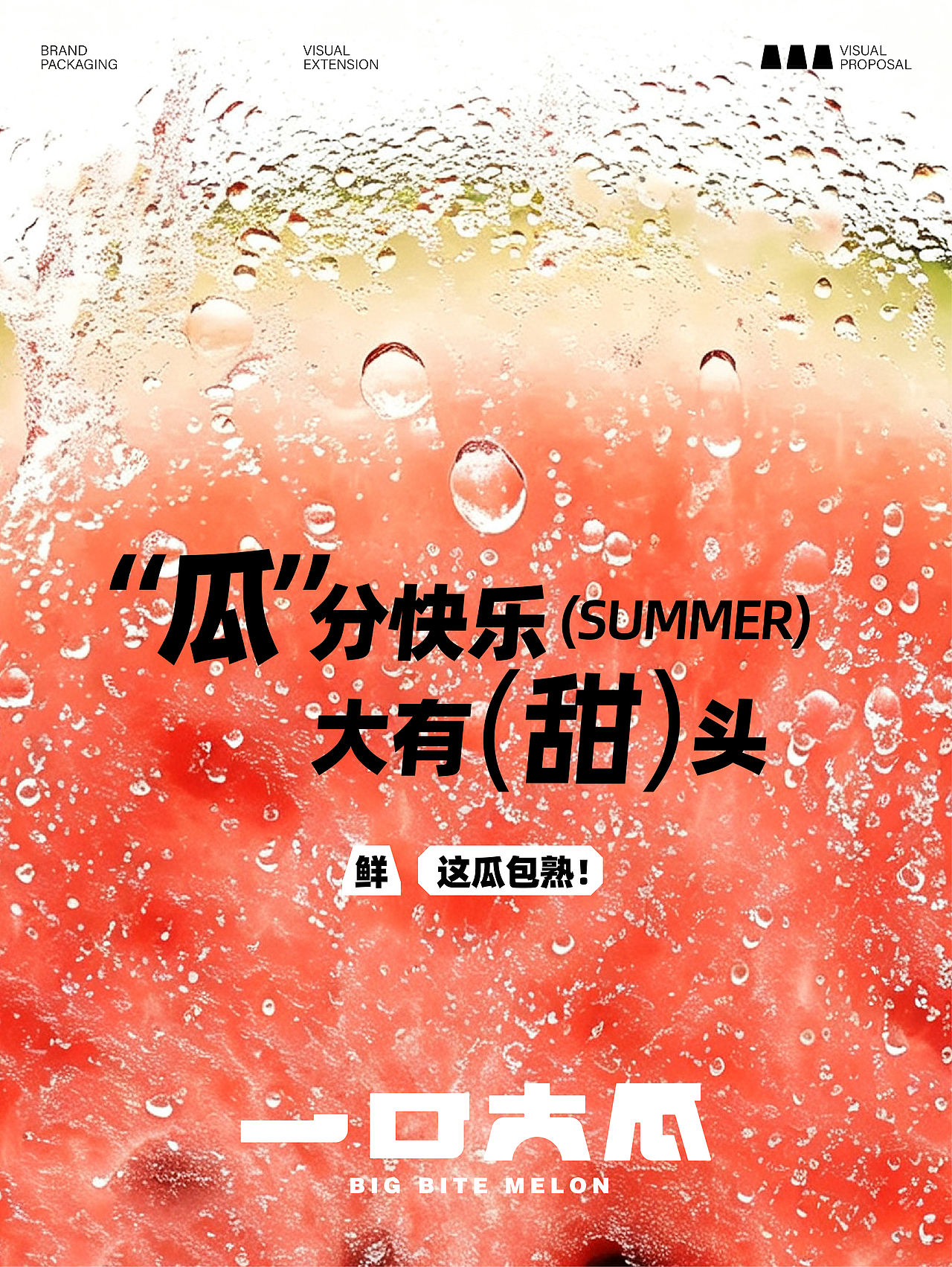 夏日西瓜生鲜 VI 全案🍉一口大瓜｜农产品包装设计（图ZNDEwNzE1NTky） - 品牌 - 站酷设计师lin可乐加冰原创素材 - 站酷ZCOOL